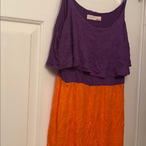 Orange and purple dress - Picture 3 of 3